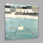 IARTS Modern Abstract Summer Coast Town Oil Painting On Canvas with Stretched Frame Wall Art For H