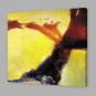 IARTS Hand Painted Abstract Oil Painting The Modern Bright Yellow & Brown Colored Picture with Str