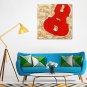 IARTS Hand Painted Oil Painting Modern Red Violin Object Abstrct Art Acrylic Canvas Wall Art For H