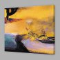 IARTS Hand Painted Abstract Oil Painting The Modern Bright Yellow & Pink Blue Colored Picture with