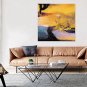 IARTS Hand Painted Abstract Oil Painting The Modern Bright Yellow & Pink Blue Colored Picture with