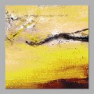 IARTS Hand Painted Abstract Oil Painting The Modern Bright Yellow Colored Picture with Stretched F