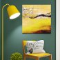 IARTS Hand Painted Abstract Oil Painting The Modern Bright Yellow Colored Picture with Stretched F