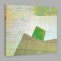 IARTS Hand Painted Modern Abstract Beige Green Square Shape & Lines Oil Painting On Canvas with St