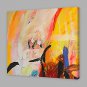 IARTS Hand Painted Abstract Oil Painting  Bright Yellow Picture with Stretched Frame Handmade Oil