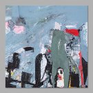 IARTS Hand Painted Abstract Oil Painting The Modern Colorful Paint in Light Blue with Stretched Fr