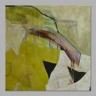 IARTS Hand Painted Abstract Oil Painting Spring Green & Violet Color Paint with Stretched Frame Ha