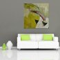 IARTS Hand Painted Abstract Oil Painting Spring Green & Violet Color Paint with Stretched Frame Ha