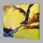IARTS Hand Painted Abstract Oil Painting The Modern Bright Yellow & Blue Colored Picture with Stre