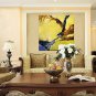 IARTS Hand Painted Abstract Oil Painting The Modern Bright Yellow & Blue Colored Picture with Stre