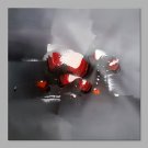 IARTS Hand Painted Modern Abstract Black Background with Red Patch Oil Painting On Canvas with Str