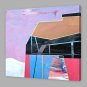 IARTS Hand Painted Modern Abstract Pink Purple Multi-Shape Patch Oil Painting On Canvas with Stret