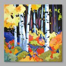 IARTS Modern Abstract Holiday Country House Oil Painting On Canvas with Stretched Frame Wall Art F