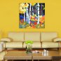 IARTS Modern Abstract Holiday Country House Oil Painting On Canvas with Stretched Frame Wall Art F