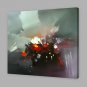 IARTS Hand Painted Modern Abstract Background with Red & Green Patch Oil Painting On Canvas with S