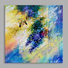 Abstract Oil Painting Two Birds Rest on  Beautiful Branch Framed Handmade Oil Painting For Home De