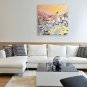 IARTS Oil Painting Modern Abstract Village in the dusk Art Acrylic Canvas Wall Art For Home Decora