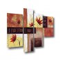 Stretched (ready to hang) Hand-painted Oil Painting 48"x40" Canvas Wall Art Modern Flowers Brown B