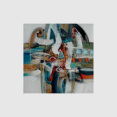 Hand-Painted Abstract Modern,One Panel Canvas Oil Painting