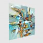 Hand-Painted Abstract Modern,One Panel Canvas Oil Painting