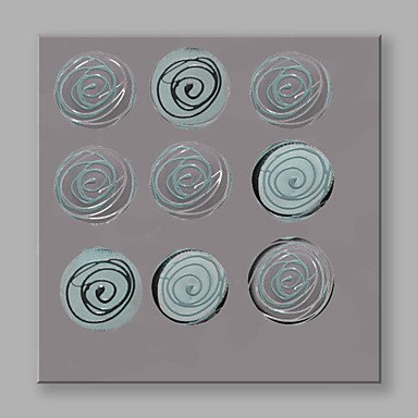 IARTS Modern Abstract Painting Nine-Round Wall Art For Home Decor Stretchered Ready To Hang
