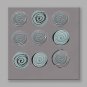 IARTS Modern Abstract Painting Nine-Round Wall Art For Home Decor Stretchered Ready To Hang