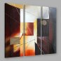 IARTS Hand Painted Abstract Oil Painting Modern Freestyle Dark Color Picture Set of 3 with Stretch