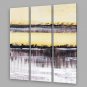 IARTS Abstract Oil Painting Modern Silver Lining Straight Picture Set of 3 with Stretched Frame Pa