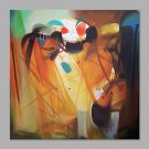 IARTS Hand Painted Oil Painting Modern Blue&Green Color Patch Painting Art Acrylic Canvas Wall Art