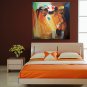 IARTS Hand Painted Oil Painting Modern Blue&Green Color Patch Painting Art Acrylic Canvas Wall Art