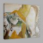 IARTS Hand Painted Oil Painting Color Flow Abstract Yellow& Grey Wall Art Acrylic Canvas Wall Art