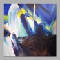IARTS Hand Painted Oil Painting Modern Blue&Green Color Patch Painting Art Acrylic Canvas Wall Art