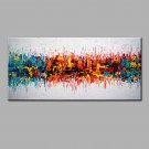 Modern Hand-Painted Abstract  Oil Painting Ready To Hang For Home Decoration