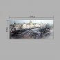 IARTS Modern Abstract Oil Painting Vintage Paris City Panorama with Stretched Frame Handmade Oil P