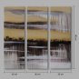 IARTS Abstract Oil Painting Modern Silver Lining Picture Set of 3 with Stretched Frame Painting Fo