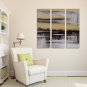 IARTS Abstract Oil Painting Modern Silver Lining Picture Set of 3 with Stretched Frame Painting Fo