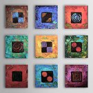 Hand-Painted Abstract Square,Modern Traditional More than Five Panels Oil Painting For Home Decora