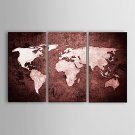 Oil Painting Modern Abstract World Map Landscape Hand Painted Canvas with Stretched Framed