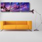 Ready to Hang Stretched Hand-painted Oil Painting 72"x24" Three Panels Canvas Wall Art Pink Blosso