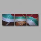 Ready to Hang Hand-Painted Oil Painting Canvas Three Panels 24"x24"3 pcs Wall Art Modern Abstract