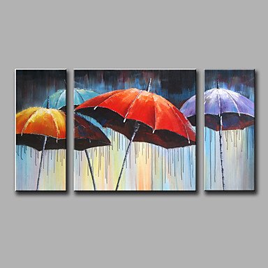 Hand-Painted Abstract  Modern Three Panels Canvas Oil Painting For Home Decoration