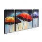 Hand-Painted Abstract Modern Three Panels Canvas Oil Painting For Home Decoration