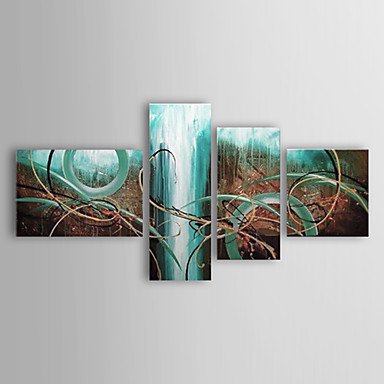 Hand-Painted Abstract Any Shape,Modern Traditional Four Panels Canvas Oil Painting For Home Decora