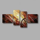 Stretched (Ready to hang) Hand-Painted Oil Painting 64"x40" Canvas Wall Art Modern Abstract Brown