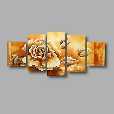 Stretched (ready to hang) Hand-painted Oil Painting 60"x32" Canvas Wall Art Modern Flowers Roses B