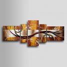 Hand-Painted Abstract Five Panels Canvas Oil Painting For Home Decoration