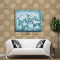 Hand-Painted Abstract Running The Deer Oil painting Ready To Hang Modern One Panels Canvas Oil Pa