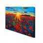 Hand-Painted Abstract The Rose Garden Oil painting Ready To Hang Modern One Panels Canvas Oil Pain