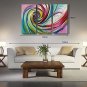 Ready to Hang Hand-Painted Oil Painting on Canvas Wall Art Modern Pink Blue Home Deco Abstract Thr