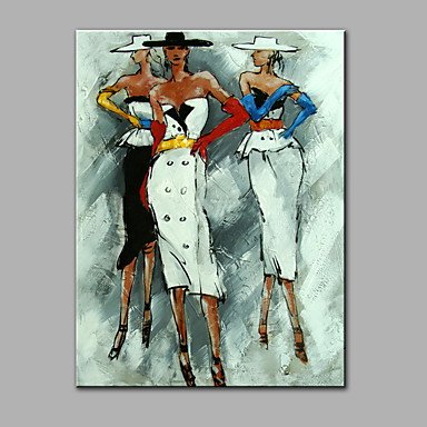 Hand-Painted Abstract Female Models Oil painting Ready To Hang Modern One Panels Canvas Oil Painti